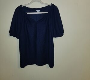 Crown & Ivy Navy Blouse